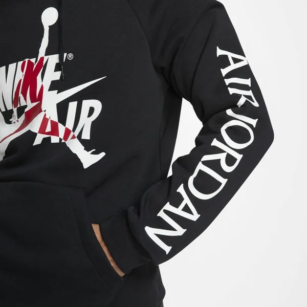 Jordan Jumpman Classics Fleece Hoodie Black/White Size XXL