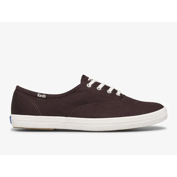 Keds Champion Washable Feat. Organic Canvas Burgundy - Size 8W Women's Shoes