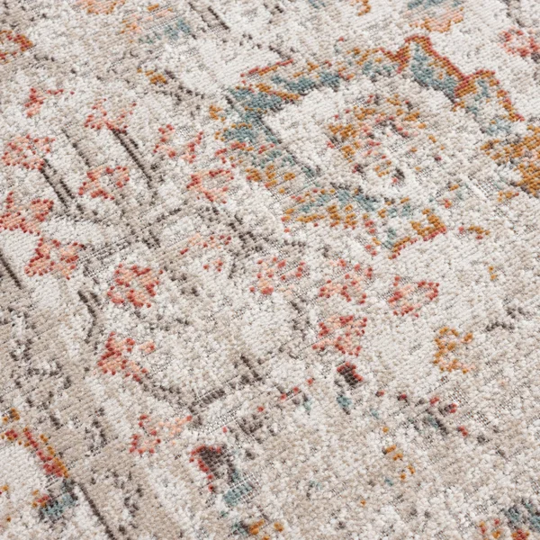 LR Home Antiquity Beige/Cream Caramel Botanical Indoor/Outdoor Area Rug
