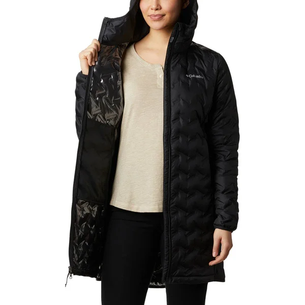Columbia Delta Ridge Long Down Jacket - Women's Black - Xs