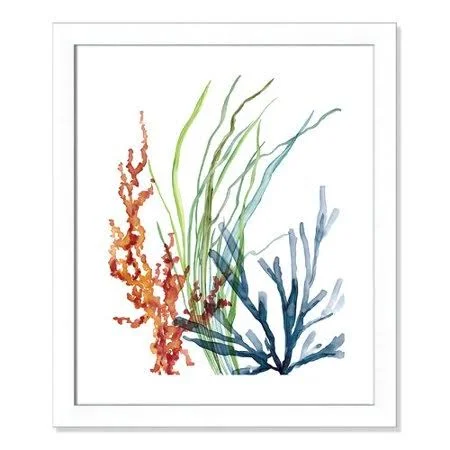 Highland Dunes 'Ocean Garden I' Framed Print, Green
