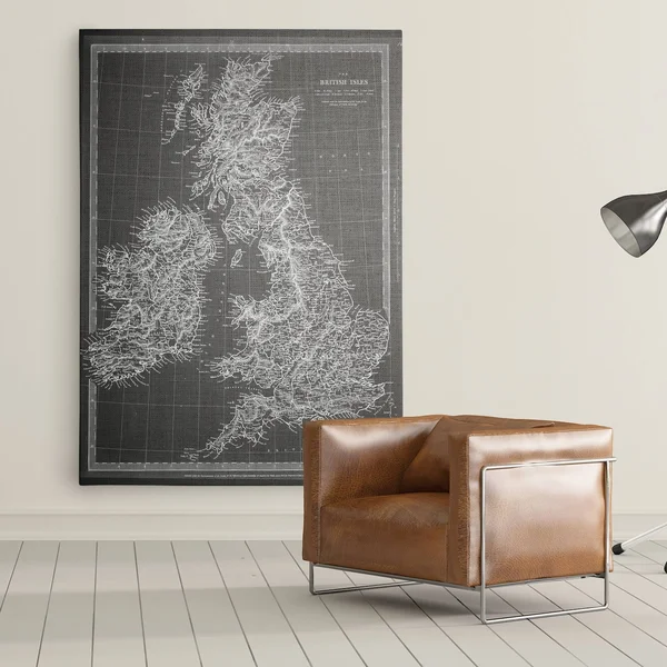Wexford Home &Antique Map of Ireland& Graphic Art Print on Wrapped Canvas in Gray