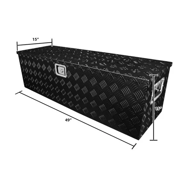 Spec-D - 49x15x15x22 Heavy Duty Black Aluminium Tool Box