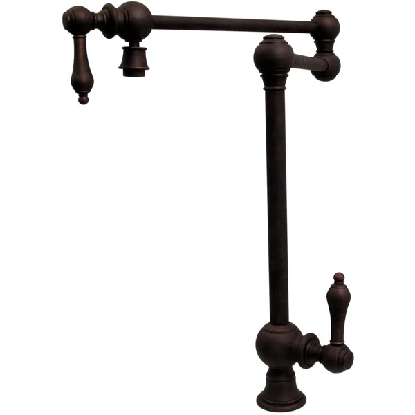 Whitehaus WHKPFDLV3-9555-P Vintage III Pewter Deck Mount Pot Filler with Swivel Aerator