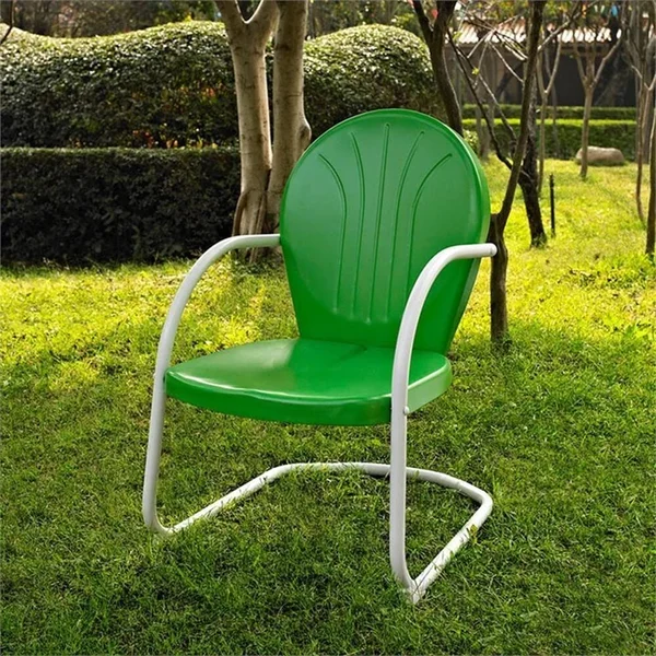 Pemberly Row Metal Chair in Grasshopper Green - PR-420922