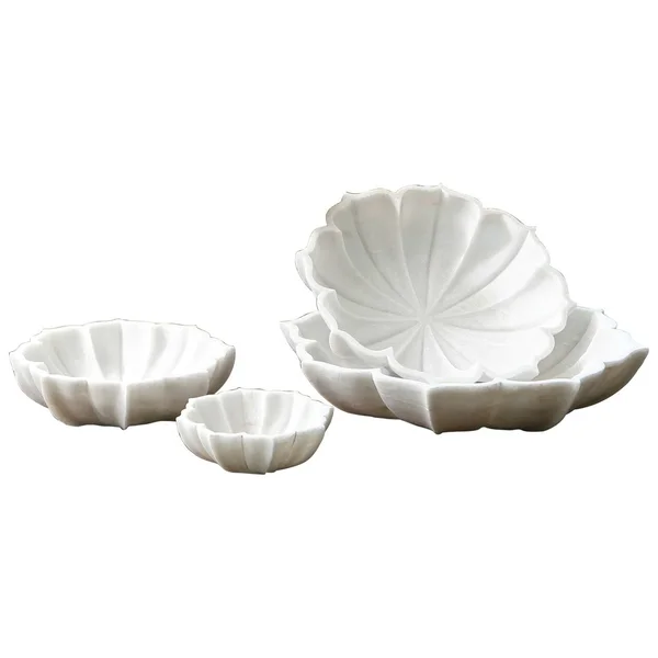 Global Views Marble Petal Bowl