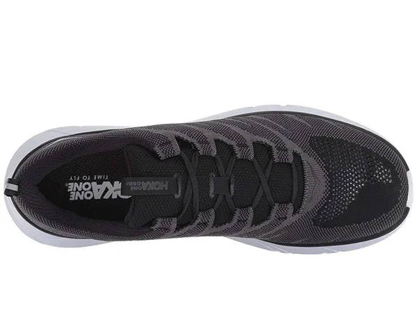Hoka One One Men's Hupana Knit Jacquard Shoe - 8.5 - Black, White