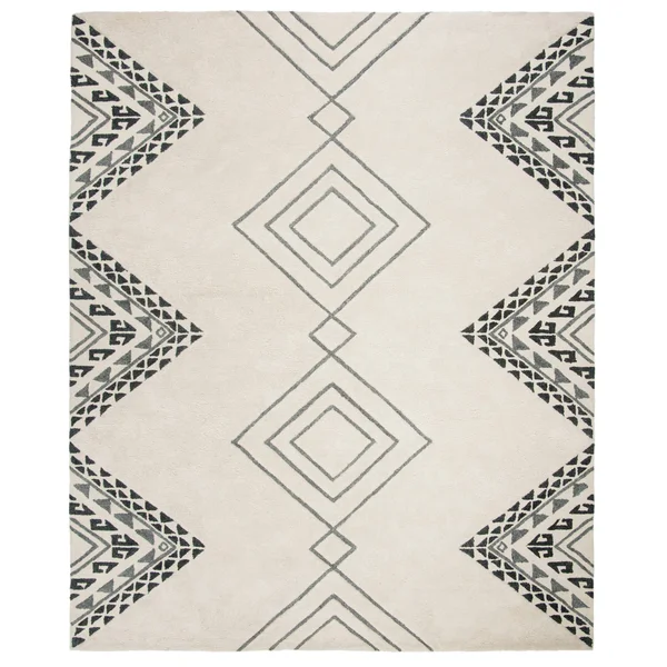 Safavieh Casablanca CSB301A 2&3x22 x 8&0x22 Runner Ivory, Grey Area Rug