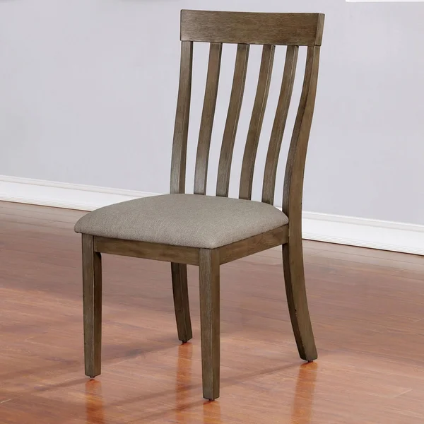 Furniture of America Khartsyzk Transitional Taupe Side Chairs Set of 2 - Warm Grey/Taupe