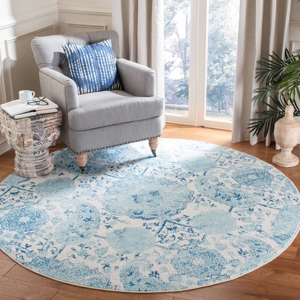 Safavieh Madison MAD600E 5&1x22 x 7&6x22 Cream - Turquoise Area Rug