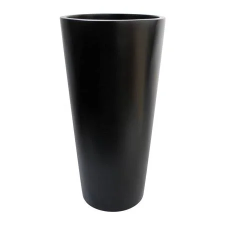 Root and Stock Sonoma Tall Cylinder Planter - Size: D:7 x H:14, Black