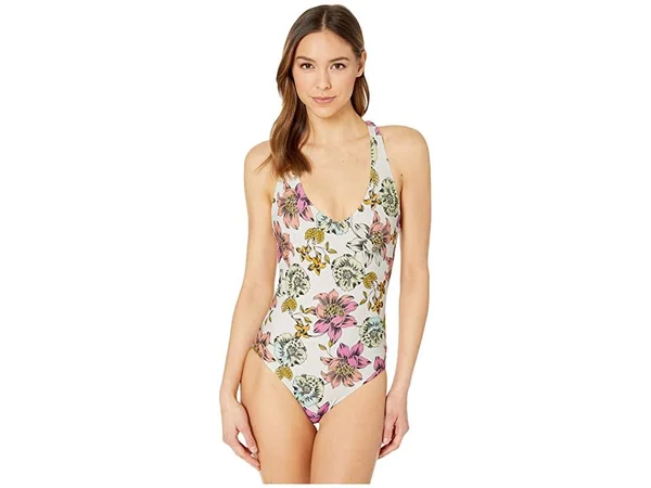 Prana Ella One Piece Swimsuit-Women's S Bone Camelia