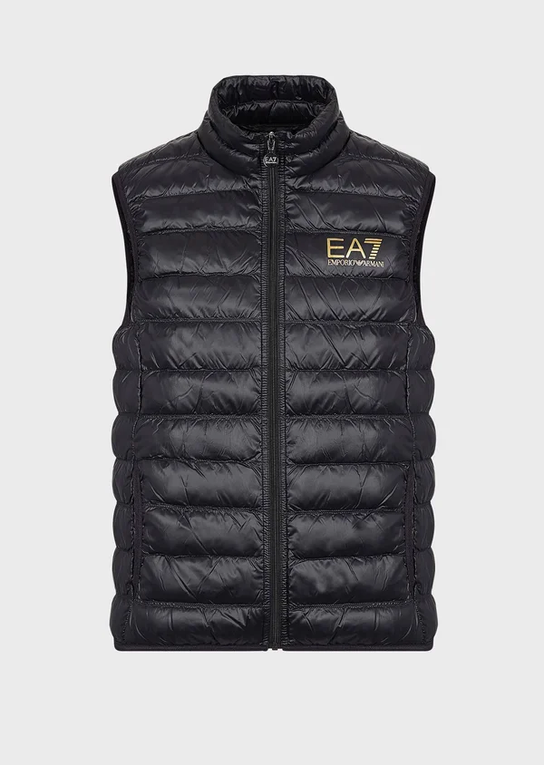 Emporio Armani Quilted Vest with Logo - Black - Waistcoats