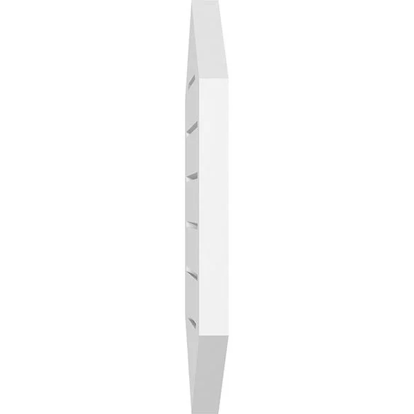 Ekena Millwork GVPVP16X2802SF-04 16x22W x 28x22H Vertical Peaked Surface Mount PVC Gable Vent 4/12 Pitch: Functional, w/ 2x22W x
