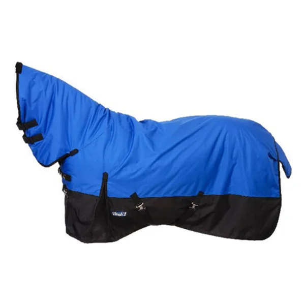 Tough-1 600d Waterproof Poly Full Neck Turnout Blanket, Blue