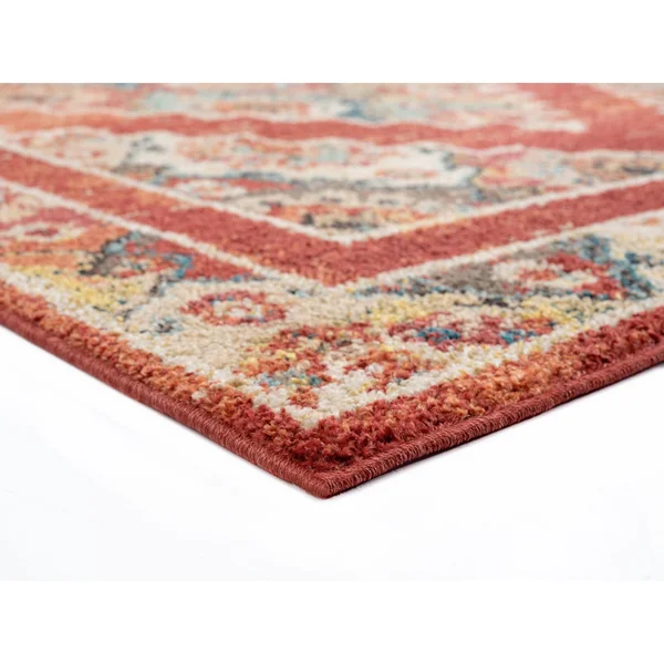 Westfield Home Calloway Genie Area Rug, Size: 7&10 inch Round, Red