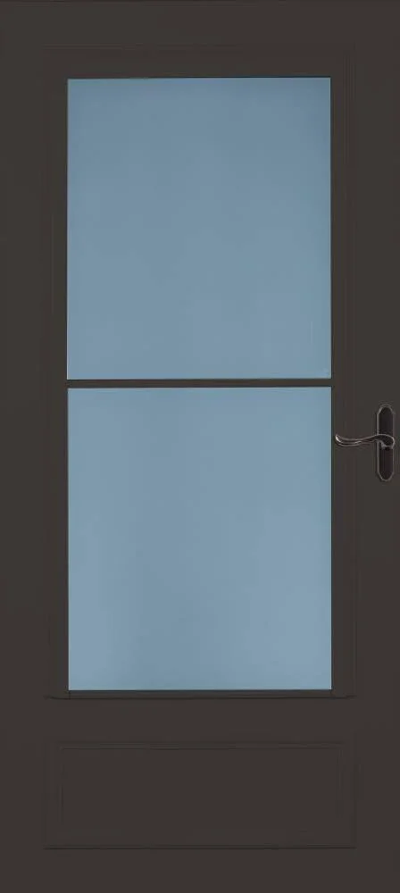 Larson Savannah 32-in x 81-in Brown Mid-View Wood Core Storm Door, 37085041