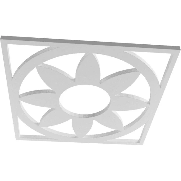 Ekena Millwork CMPP28BLSBL 28x22OD x 9 3/4x22ID x 3/4x22P Blume Architectural Grade PVC Pierced Ceiling Medallion, Black