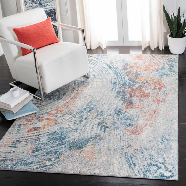 Safavieh Tulum Rug Collection TUL237A - Ivory - Dark Blue - 6' x 9'