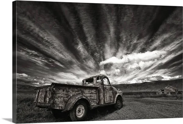 Old Truck, Canvas Wall Art, 24x16, Great Big Canvas