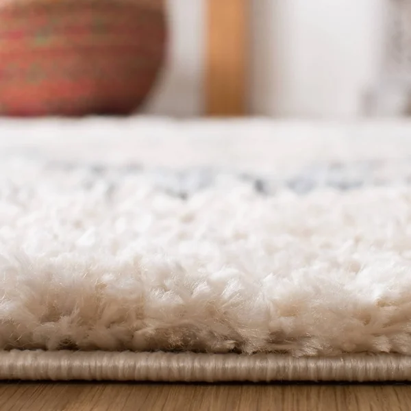 Safavieh Berber Fringe Shag 627 Area Rug - Cream, Grey, 6& x 9& Rectangle