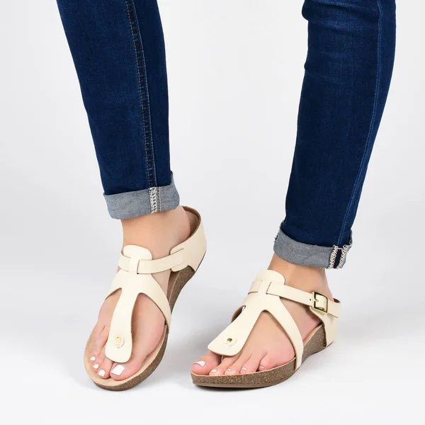 Journee Collection Women's Navara Sandal Beige 8