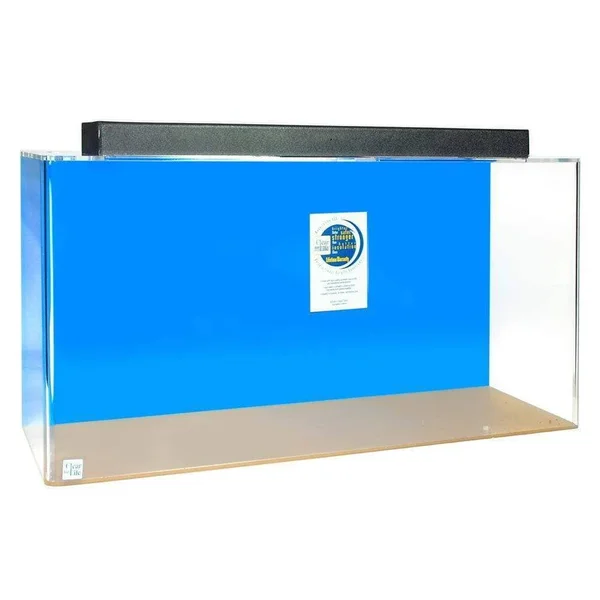 Clear for Life 20s Rectangle Acrylic Aquarium - Blue Back