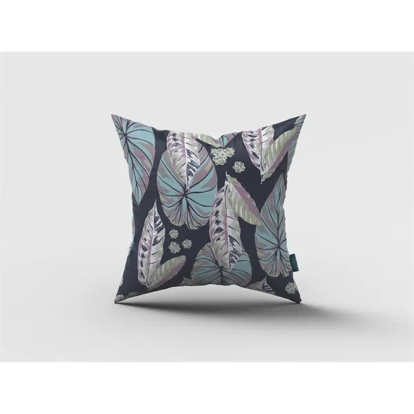 Tropics Broadcloth Zippered Pillow Light Blue and Purple 18x22x18x22