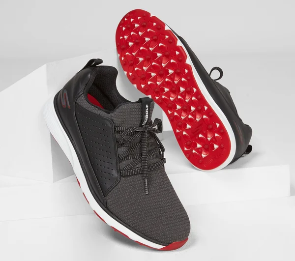 Skechers Men's Go Golf Mojo Elite Golf Shoes - Black/Red, 10.5