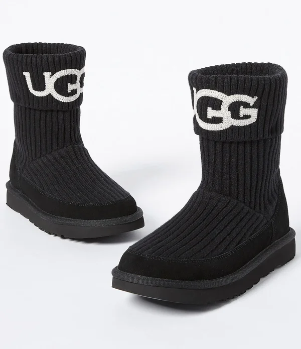 Ugg Classic Knit Women's Boots Black : 5 B