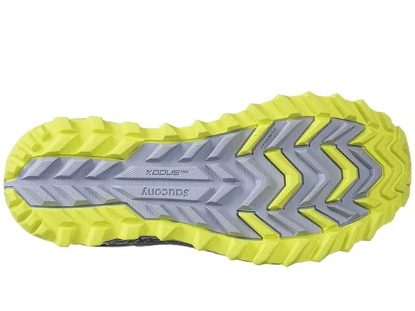 Saucony Women's Xodus ISO 3 Trail Running Shoe - Size: 12 B(M) US, Grey/Citron