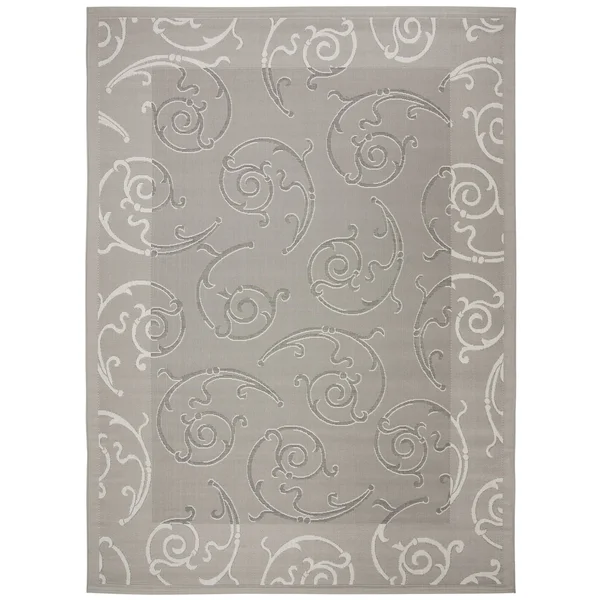 Safavieh CY7108 Courtyard Indoor/Outdoor Rug Dark Beige/Beige - Size: 8 x 11 ft.