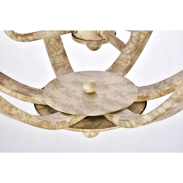 Marlow 18x22 Vintage Sliver 4 Light Pendant