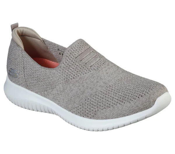 Skechers Women's Ultra Flex Harmonious Slip on Sneaker, Taupe