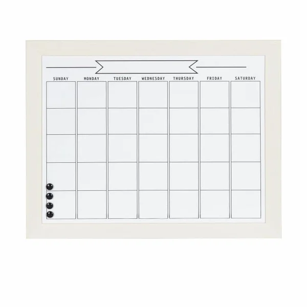 29x22 x 23x22 Beatrice Framed Magnetic Dry Erase Monthly Calendar Brown - DesignOvation