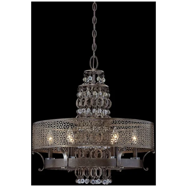 Metropolitan N6725-258 Ajourer French Bronze 6 Light Chandelier