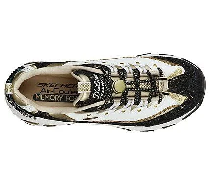 Skechers Women's Premium Heritage: D'Lites - Glamorous View Black/Gold 5.0
