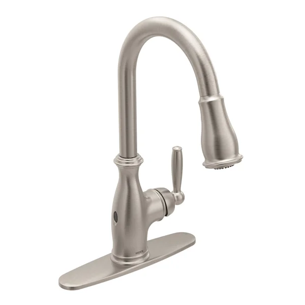 Moen 7185EWSRS Brantford Spot Resist Stainless One-Handle Pulldown Kitchen Faucet
