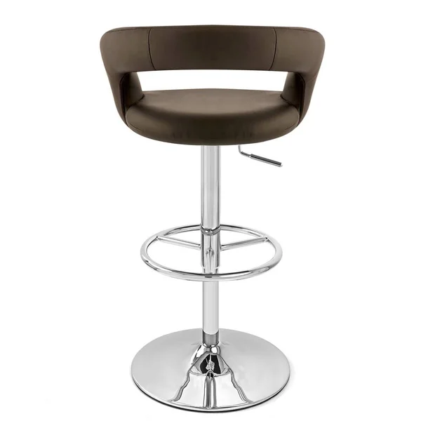 Zuri Furniture Brown Monza Adjustable Height Swivel Armless Bar Stool