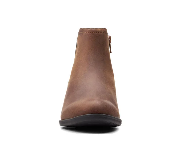 Clarks Women's Adreena Lilac Ankle Boot - Dark Tan Leather, 8
