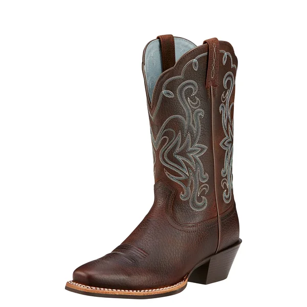 Ariat Legend Western Boots for Ladies - Brown Oiled Rowdy - 7 M