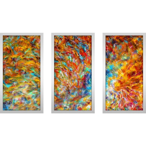 Picture Perfect International Mark Lawrence Isaiah 24 23 Max Framed Plexiglass Wall Art, Set of 3, 13.5x22 W x 25.5x22 H x 1x22