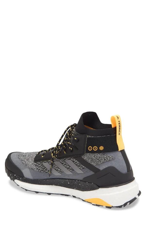 Adidas Terrex Free Hiker Parley Hiking Shoes - Men's - Core Black, White, Solar Gold - 8
