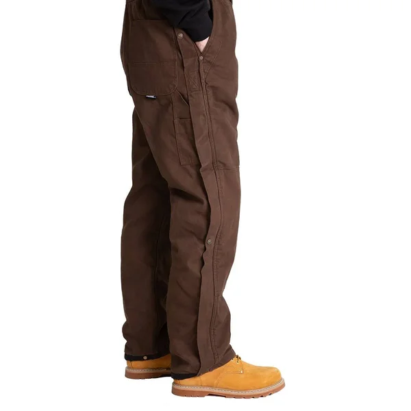 Berne B377 Original Washed Insulated Bib Overall Olive 3XL Short