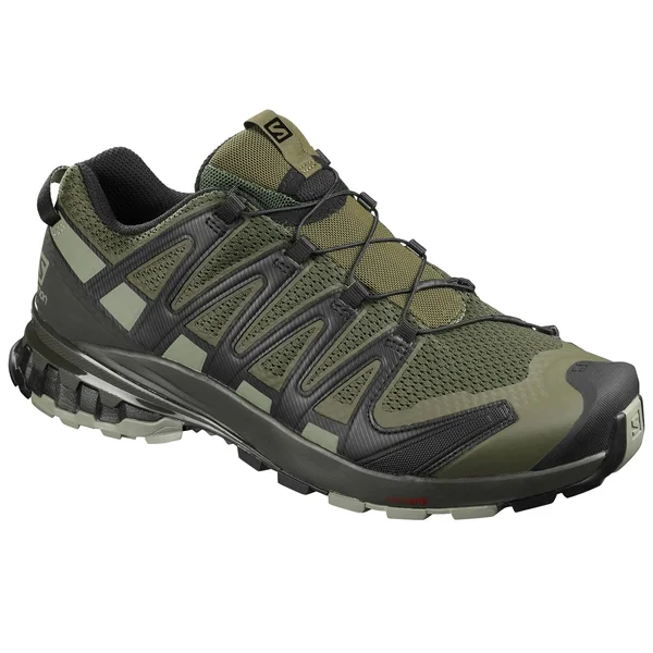 Salomon Men's XA Pro 3D V8 Shoe - 7 Wide - Grape Leaf/Peat/Shadow