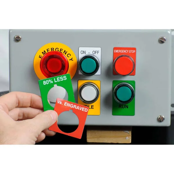 Brady, B30EP-169-593-RD, Red Raised Panel Polyester Label
