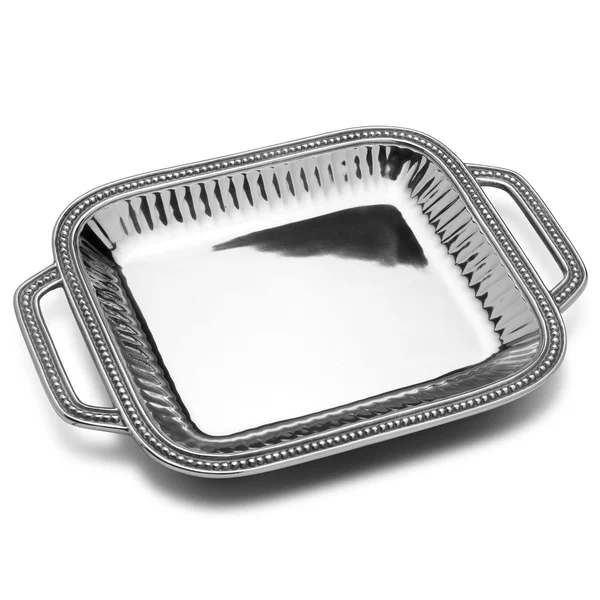 Wilton Armetale Flutes & Pearls Rectangular Tray with Handles
