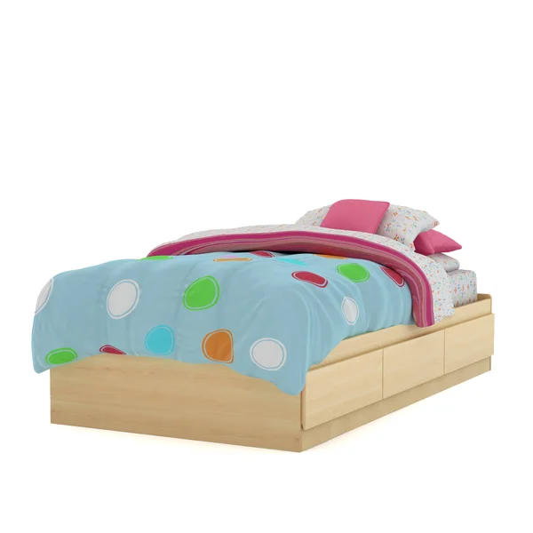 Libra Mate&s Bed with 3 Drawers South Shore, Twin, Natural Maple