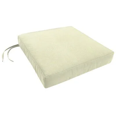 Knife Edge Indoor/Outdoor Sunbrella Dining Chair Cushion Highland Dunes Fabric: Canvas Natural - Size: 3.5x22 H x 23x22 W x 19x22