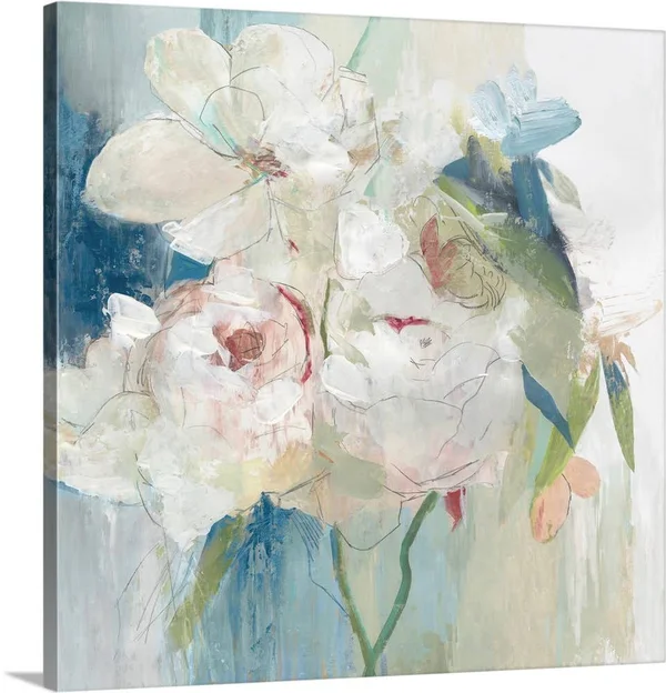 Blissful Peony I - Canvas Wall Art, 30x30, Great Big Canvas